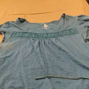 Flare selves tie at the waist shirt